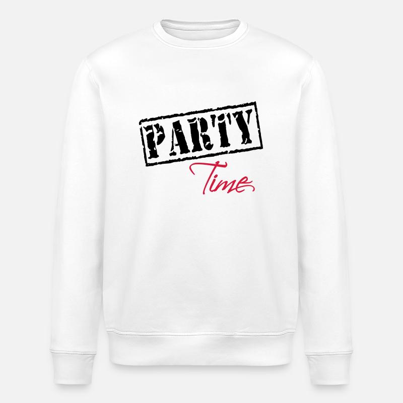 Party Time - Stanley/Stella Unisex Bio-Sweatshirt ROLLER - Weiß