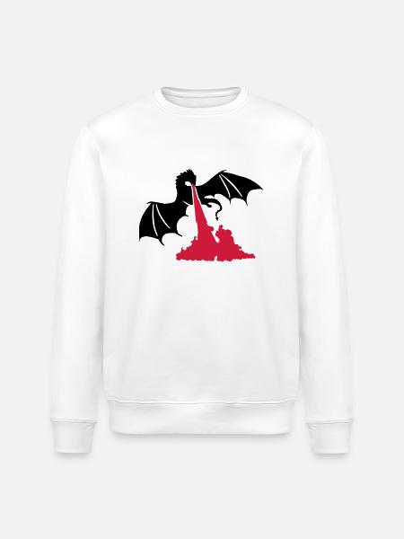 Dragon - Stanley/Stella ROLLER Unisex Organic Sweatshirt - white