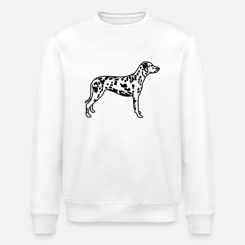 Dalmatian - Stanley/Stella ROLLER Unisex Organic Sweatshirt - white