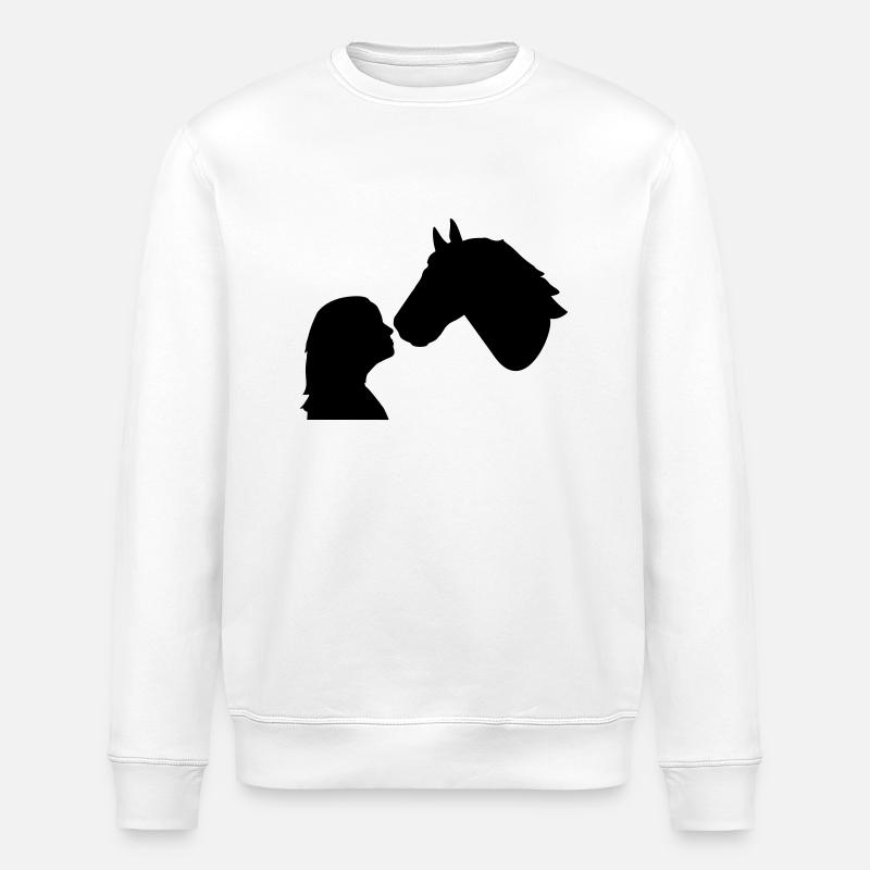 Cheval - Sweat bio ROLLER Stanley/Stella Unisexe - blanc