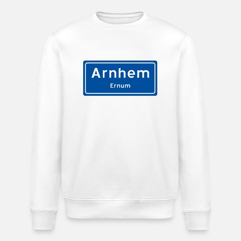 Arnheim Ortsschild - Stanley/Stella Unisex Bio-Sweatshirt ROLLER - Weiß