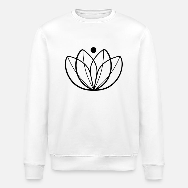 Motiv (Blume) - Stanley/Stella Unisex Bio-Sweatshirt ROLLER - Weiß