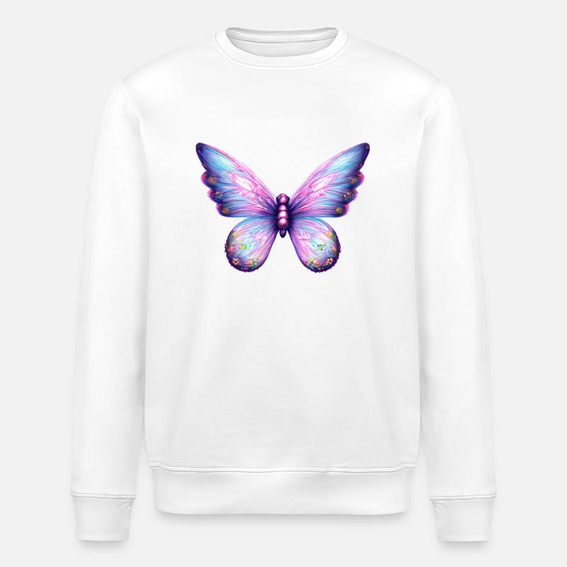 Papillon Papillon Insecte Animal - Sweat bio ROLLER Stanley/Stella Unisexe - blanc