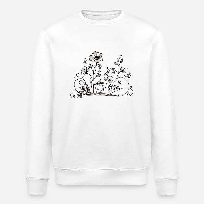 Fleur - Sweat bio ROLLER Stanley/Stella Unisexe - blanc