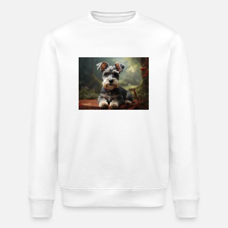 Chien Schnauzer - Sweat bio ROLLER Stanley/Stella Unisexe - blanc