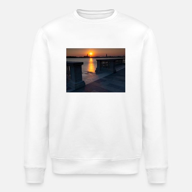 Sonnenuntergang in Venedig - Stanley/Stella Unisex Bio-Sweatshirt ROLLER - Weiß