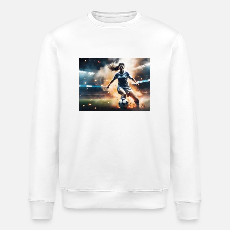 Fußball #1 - Stanley/Stella Unisex Bio-Sweatshirt ROLLER - Weiß