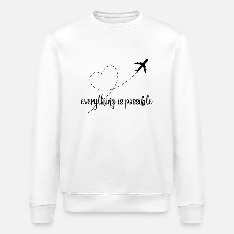 Everything is possible - Stanley/Stella ROLLER Unisex Organic Sweatshirt - white