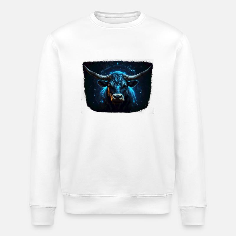 Sternzeichen Stier - Stanley/Stella Unisex Bio-Sweatshirt ROLLER - Weiß