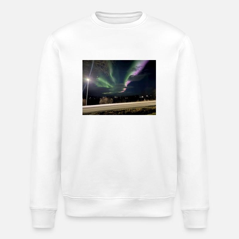 Aurora-Nordlichter - Stanley/Stella Unisex Bio-Sweatshirt ROLLER - Weiß