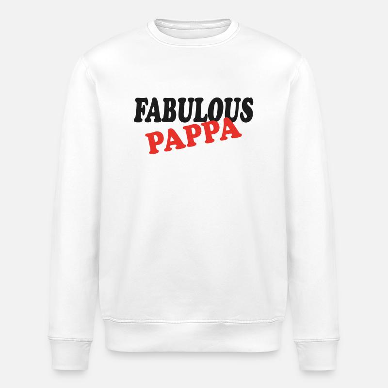 FABELHAFTER PAPPA - Stanley/Stella Unisex Bio-Sweatshirt ROLLER - Weiß