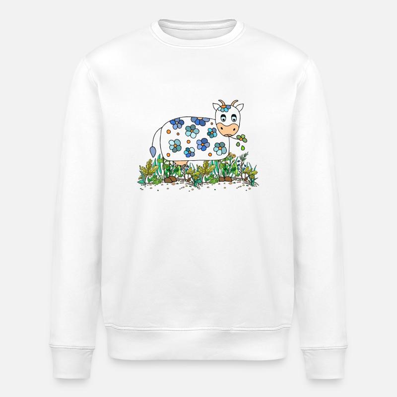 Vache - Sweat bio ROLLER Stanley/Stella Unisexe - blanc