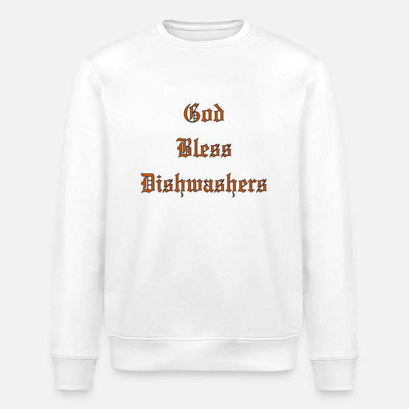 GodBlessDishwashers - Stanley/Stella Unisex Bio-Sweatshirt ROLLER - Weiß