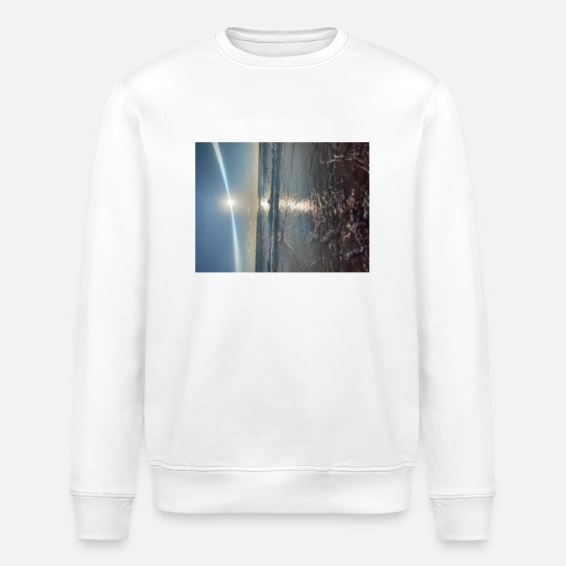 Soleil sur l’océan - Sweat bio ROLLER Stanley/Stella Unisexe - blanc