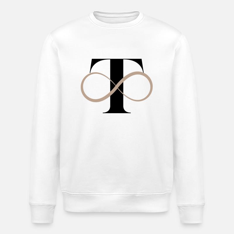 Unendlicher Buchstabe t - Stanley/Stella Unisex Bio-Sweatshirt ROLLER - Weiß