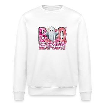 Boo Scare Away Cancer du sein - Sweat bio ROLLER Stanley/Stella Unisexe - blanc - Devant - Nik (191cm)