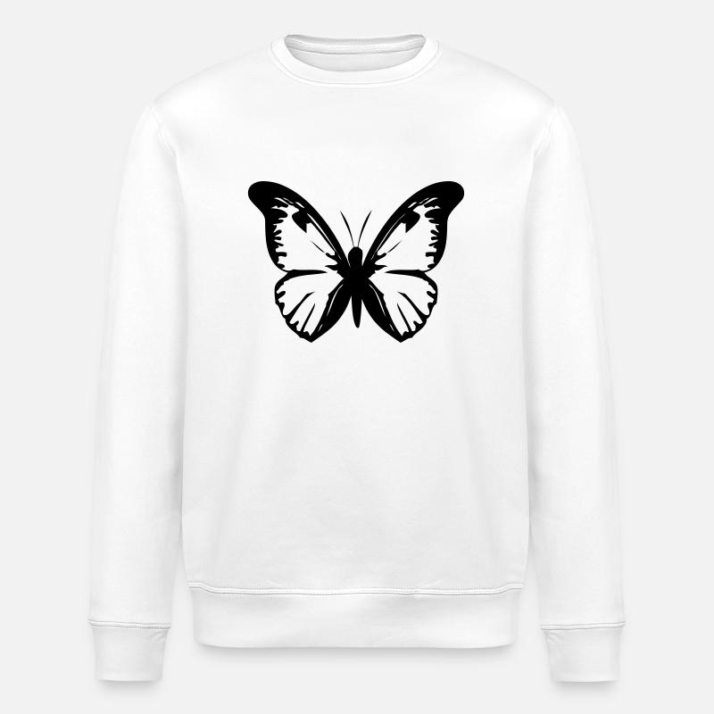 Schmetterling - Stanley/Stella Unisex Bio-Sweatshirt ROLLER - Weiß