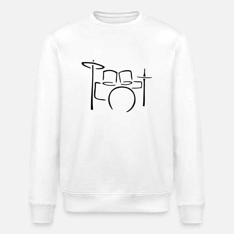Drumset - Stanley/Stella Unisex Bio-Sweatshirt ROLLER - Weiß