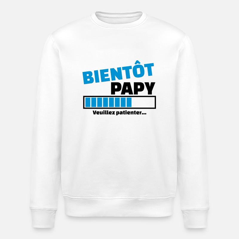 bientôt papy - Sweat bio ROLLER Stanley/Stella Unisexe - blanc