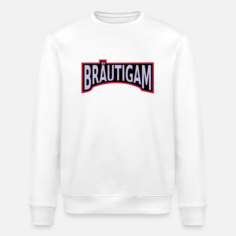 Junggesellenabschied Bräutigam - Stanley/Stella Unisex Bio-Sweatshirt ROLLER - Weiß