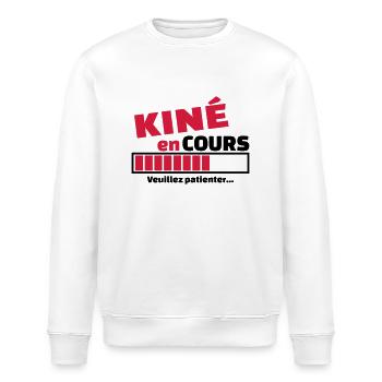 kiné en cours - Sweat bio ROLLER Stanley/Stella Unisexe - blanc - Devant - Nik (191cm)