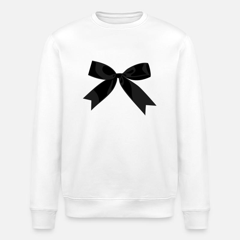Schleife Schwarz - Stanley/Stella Unisex Bio-Sweatshirt ROLLER - Weiß