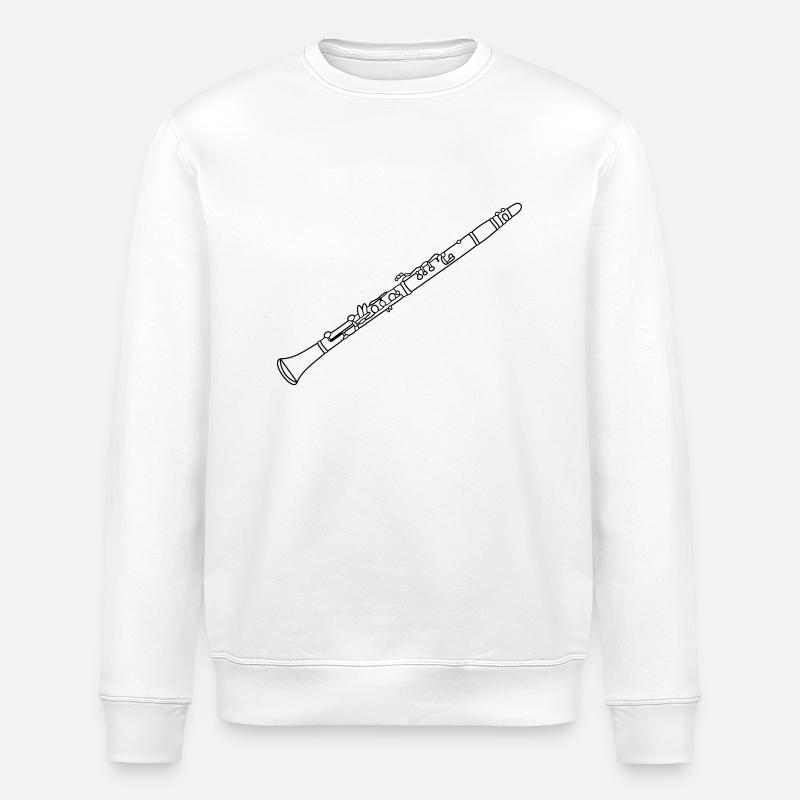 Clarinet - Stanley/Stella ROLLER Unisex Organic Sweatshirt - white