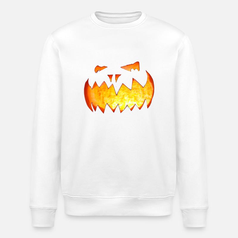 Halloween Pumpkin - Stanley/Stella Unisex Bio-Sweatshirt ROLLER - Weiß