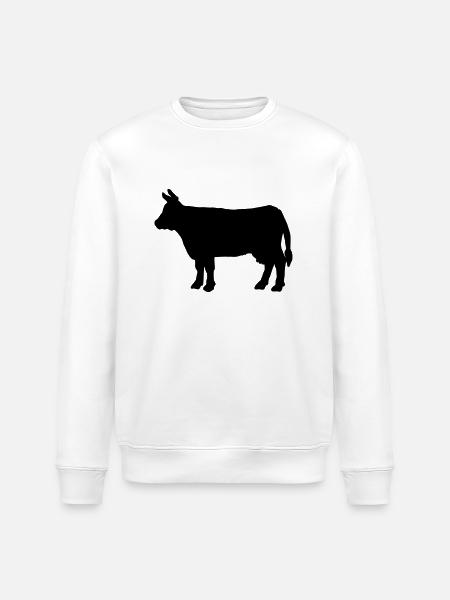 Bovin animaux - Sweat bio ROLLER Stanley/Stella Unisexe - blanc