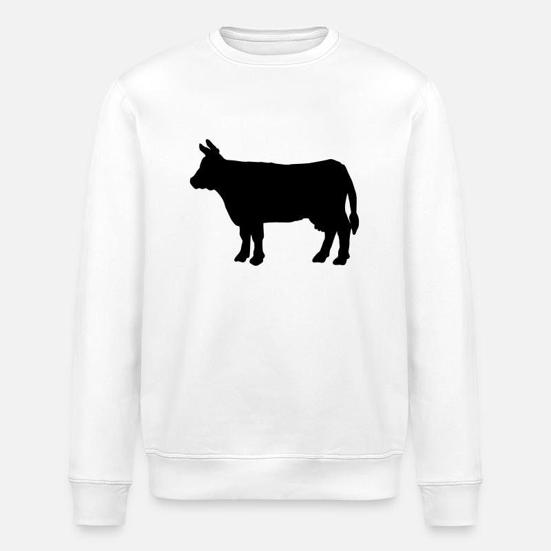 Rind Kuh Tier - Stanley/Stella Unisex Bio-Sweatshirt ROLLER - Weiß
