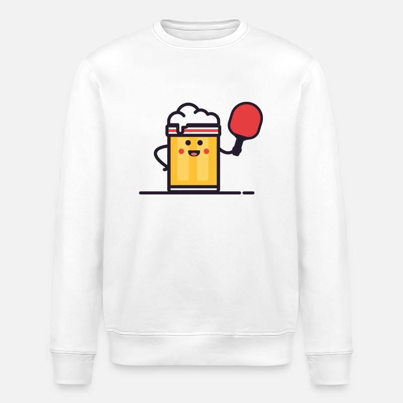 beer pong - Sweat bio ROLLER Stanley/Stella Unisexe - blanc