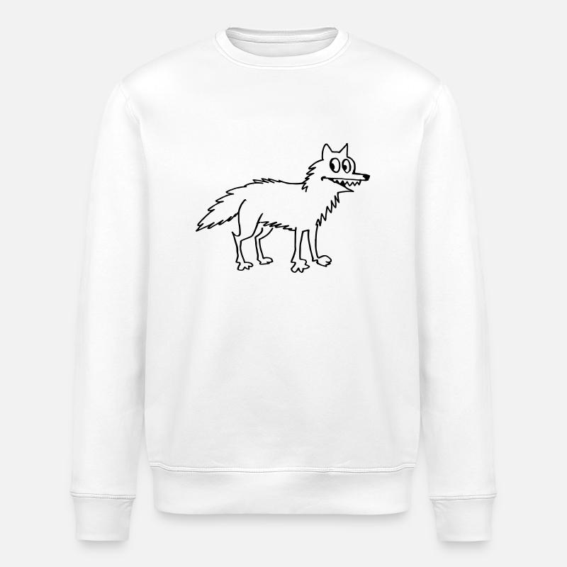 Loup - Sweat bio ROLLER Stanley/Stella Unisexe - blanc