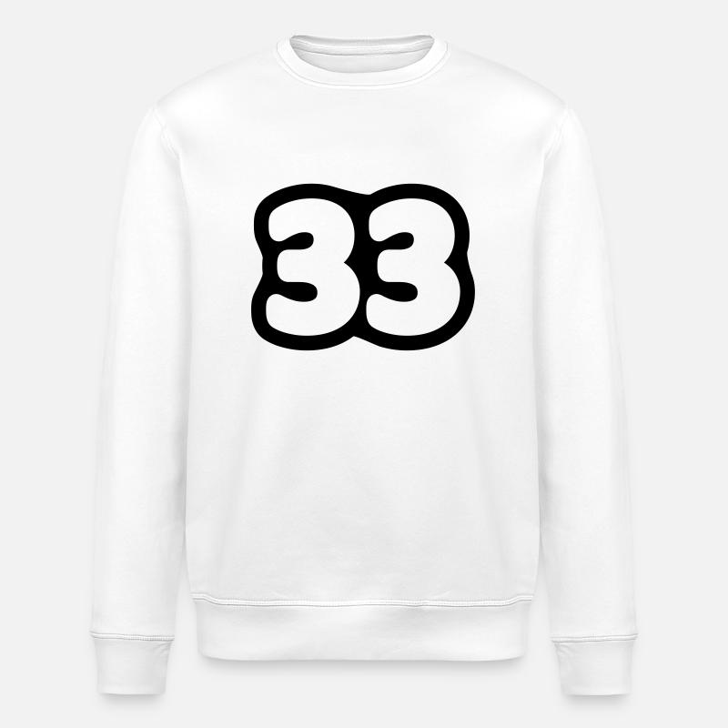 33 / / Birthday / / Anniversary / / Anniversary - Stanley/Stella ROLLER Unisex Organic Sweatshirt - white