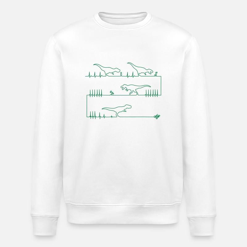 Dinosaur Attack - Sweat bio ROLLER Stanley/Stella Unisexe - blanc