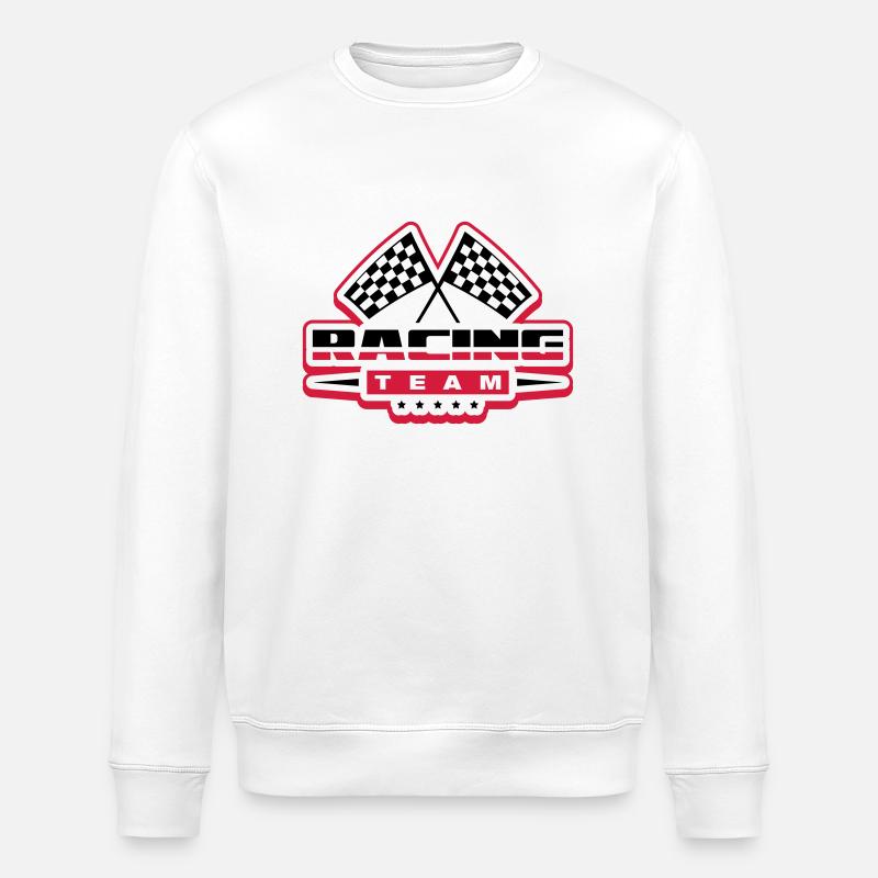 racing_team_ro2 - Stanley/Stella ROLLER Unisex Organic Sweatshirt - white