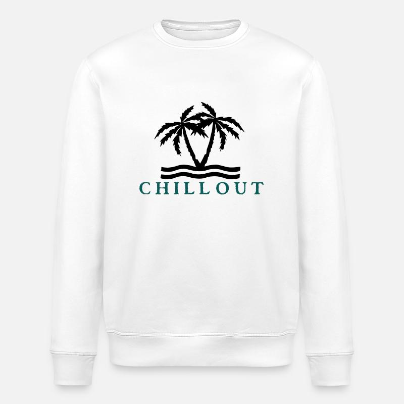chill_out_vec_2 en - Stanley/Stella ROLLER Unisex Organic Sweatshirt - white