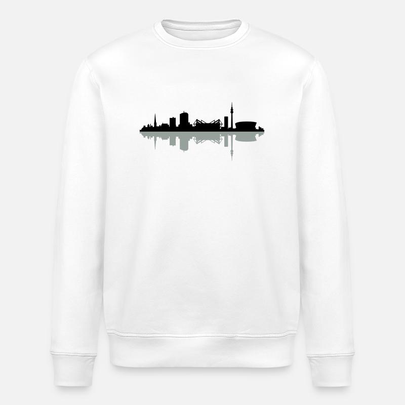 Skyline Dortmund Schatten - Stanley/Stella Unisex Bio-Sweatshirt ROLLER - Weiß