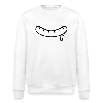 Knusprig gebratene Wurst vom Grill - Stanley/Stella Unisex Bio-Sweatshirt ROLLER - Weiß - Vorne - Nik (191cm)