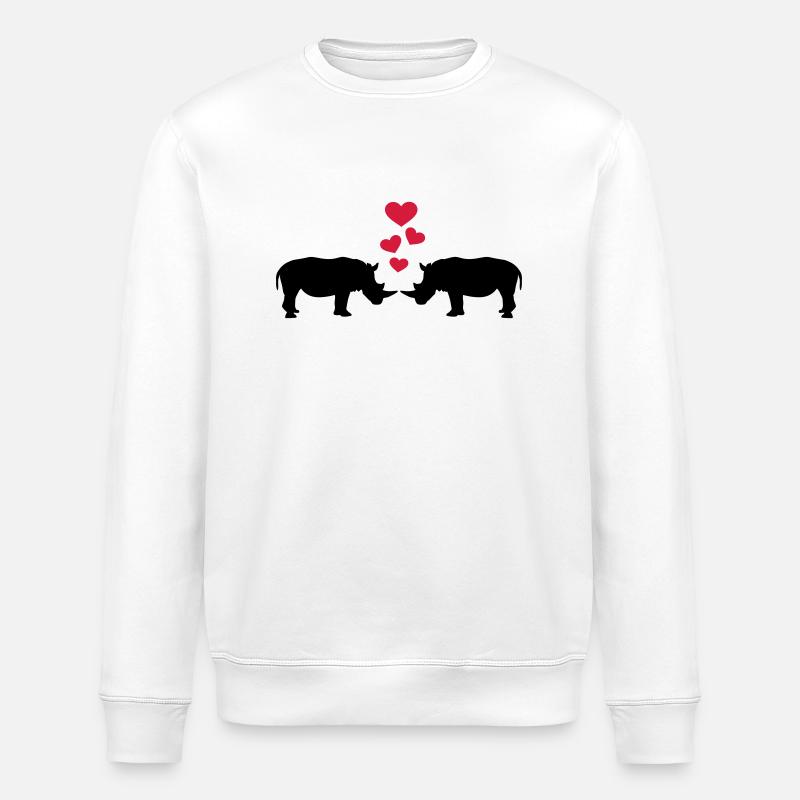 Rhinocéros - Sweat bio ROLLER Stanley/Stella Unisexe - blanc