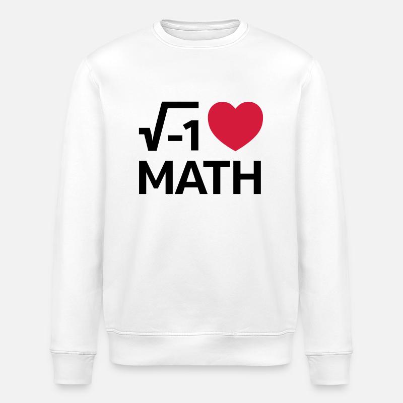 I Love Math - Stanley/Stella ROLLER Unisex Organic Sweatshirt - white