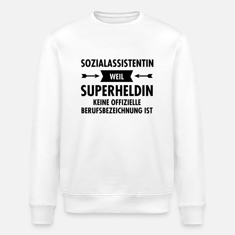 Sozialassistentin - Superheldin - Stanley/Stella Unisex Bio-Sweatshirt ROLLER - Weiß
