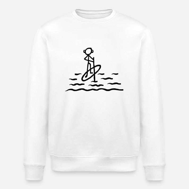 Paddling SUP - Stanley/Stella Unisex Bio-Sweatshirt ROLLER - Weiß