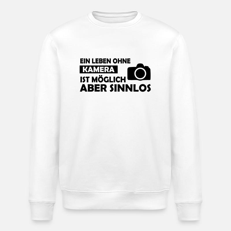 ein leben ohne kamera - Stanley/Stella Unisex Bio-Sweatshirt ROLLER - Weiß