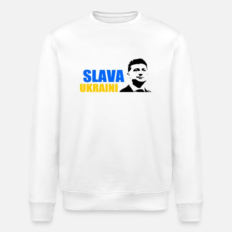 Slava ukraini - Stanley/Stella Unisex Bio-Sweatshirt ROLLER - Weiß