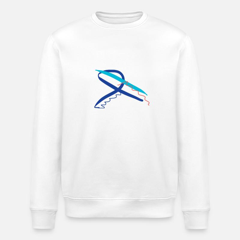 Der abstrakte Vogel - Stanley/Stella Unisex Bio-Sweatshirt ROLLER - Weiß