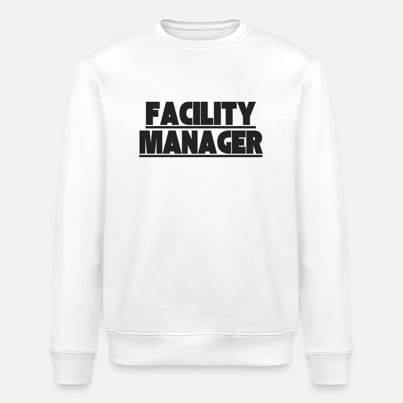 Facility Manager In-house technician Caretaker - Stanley/Stella ROLLER Unisex Organic Sweatshirt - white
