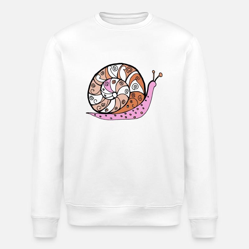 Schnecke - Stanley/Stella Unisex Bio-Sweatshirt ROLLER - Weiß