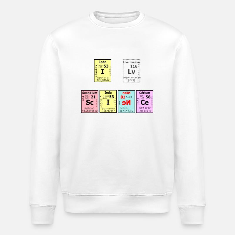 I love science - Sweat bio ROLLER Stanley/Stella Unisexe - blanc