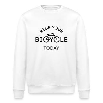 Bicycle Fahrrad Radfahrer - Stanley/Stella Unisex Bio-Sweatshirt ROLLER - Weiß - Vorne - Nik (191cm)