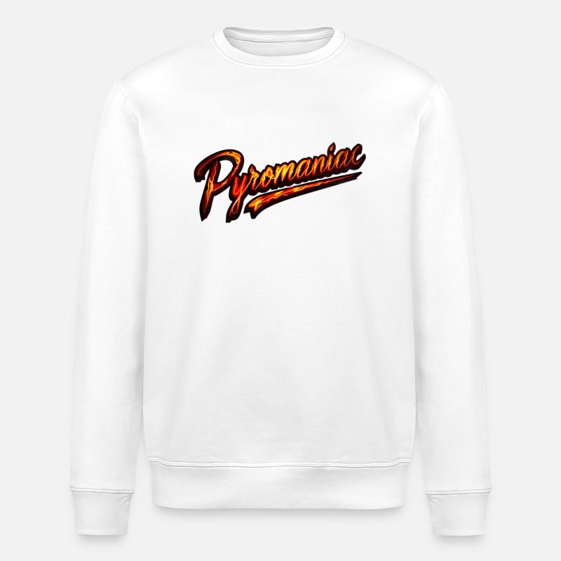 Pyromaniac - Stanley/Stella ROLLER Unisex Organic Sweatshirt - white
